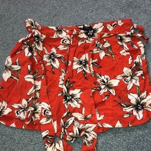 Tropical Hawaiian orange shorts forever 21